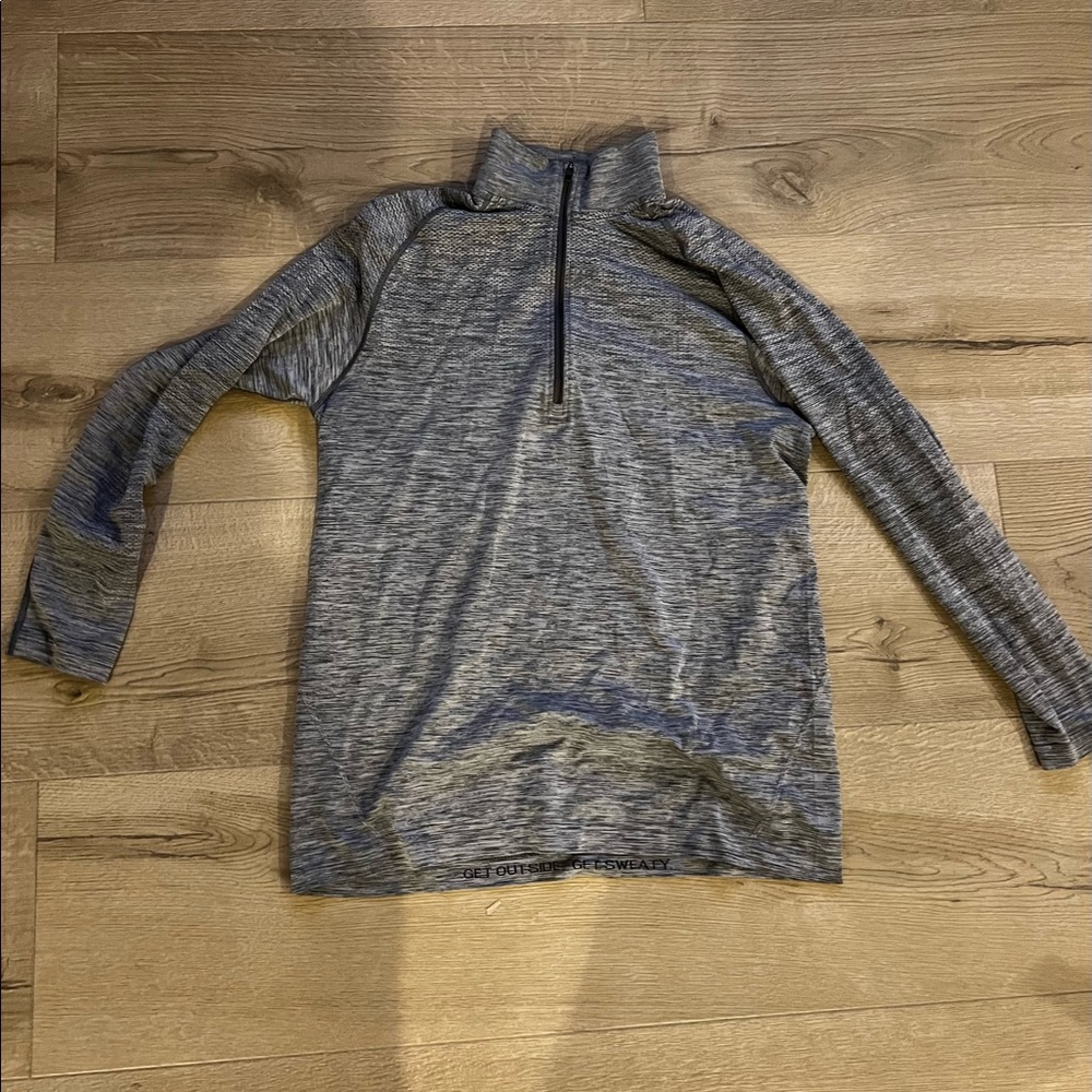 lululemon mens 3/4 grey blend zip up